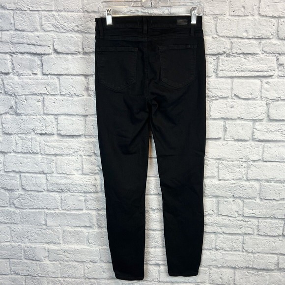 Paige Women Verdugo Ultra Skinny Black Wash Stretch Denim Jean Size 27 (26X27.5) - Picture 4 of 16